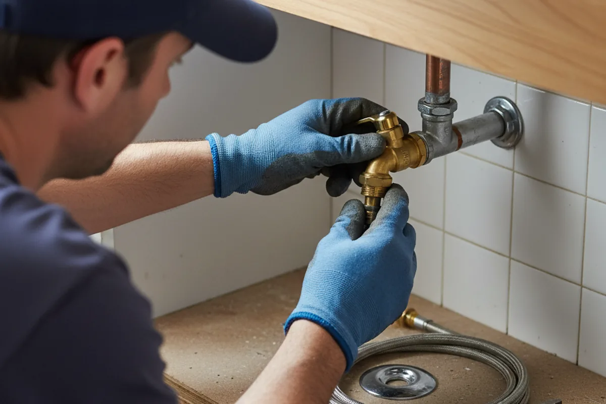 Shutoff valve and fitting work during Faucet and Fixture Repair in Johnstown